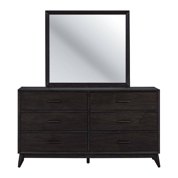 Century Modern Dresser & Mirror - 604B-BR-DM