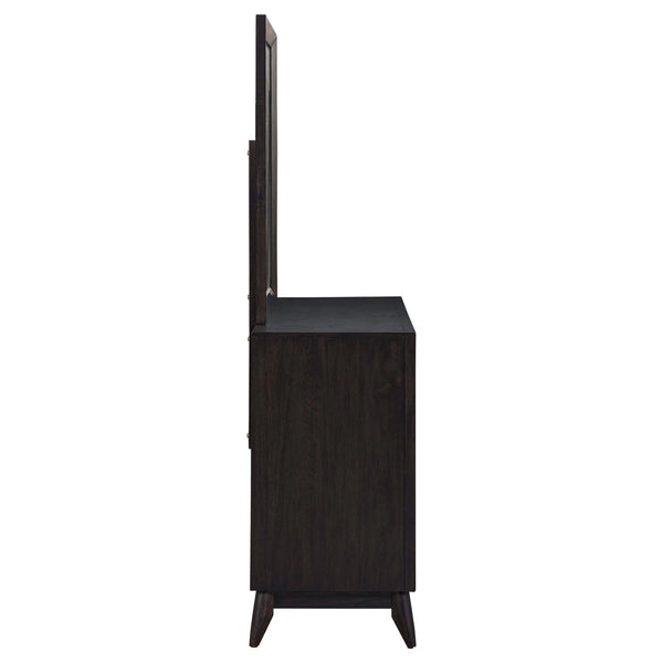 Century Modern Dresser & Mirror - 604B-BR-DM