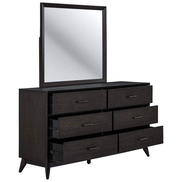 Century Modern Dresser & Mirror - 604B-BR-DM
