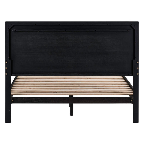 Century Modern Queen Platform Bed - 604B-BR-QPL