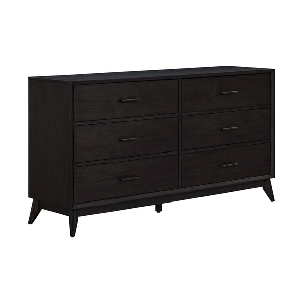 Century Modern 6 Drawer Dresser - 604B-BR31