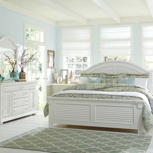 Summer House I King Panel Bed, Dresser & Mirror - 607-BR-KPBDM