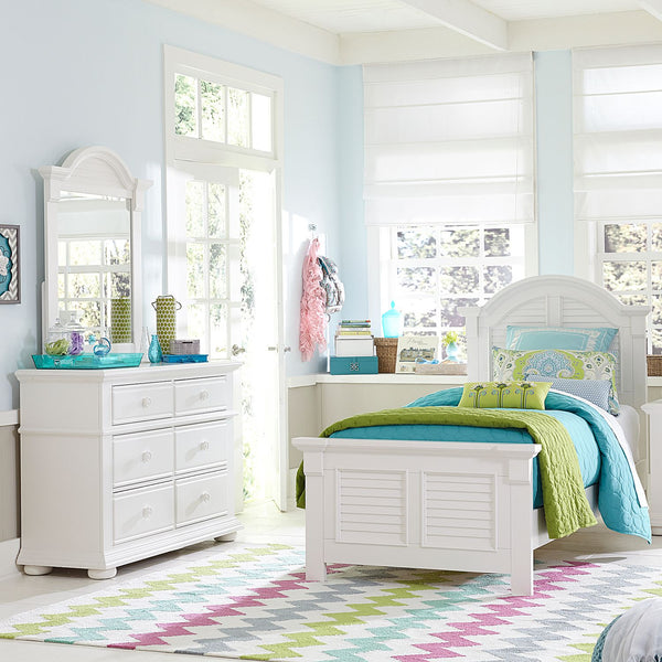 Summer House Twin Panel Bed, Dresser & Mirror - 607-BR-TPBDM