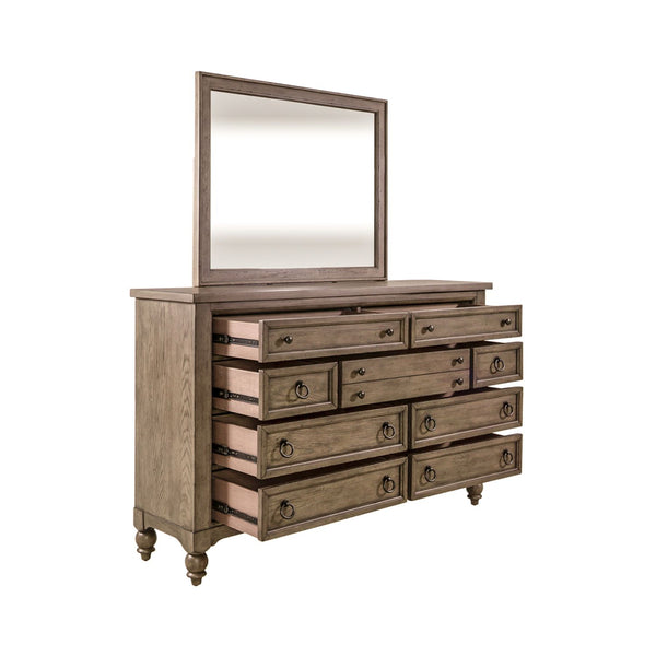 Americana Farmhouse Dresser & Mirror - 615-BR-DM