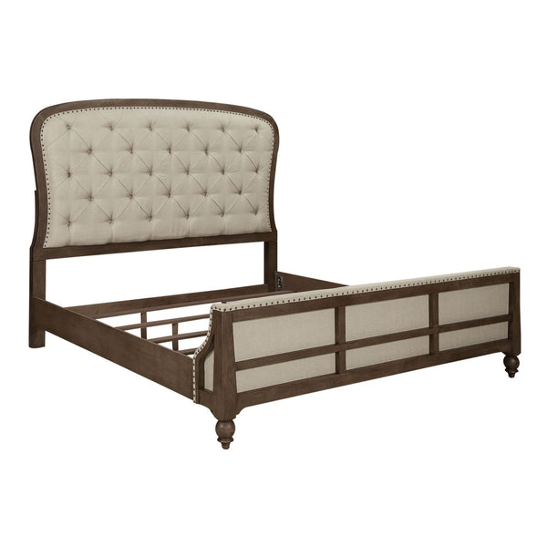 Americana Farmhouse Queen Shelter Bed, Dresser & Mirror, Chest - 615-BR-QSHDMC