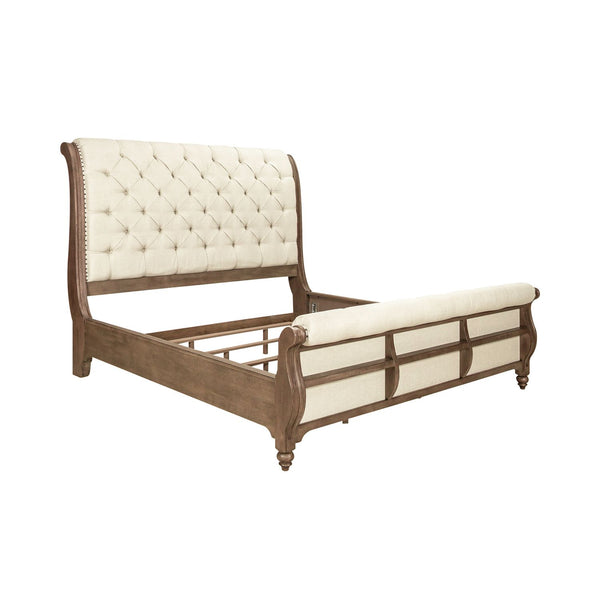 Americana Farmhouse Queen Sleigh Bed - 615-BR-QSL