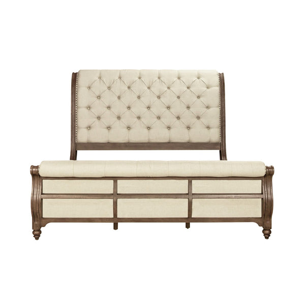 Americana Farmhouse Queen Sleigh Bed - 615-BR-QSL