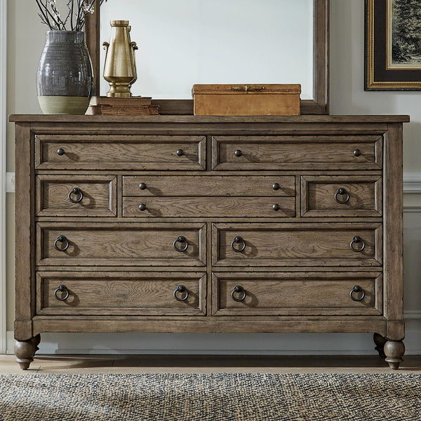 Americana Farmhouse 9 Drawer Dresser - 615-BR31