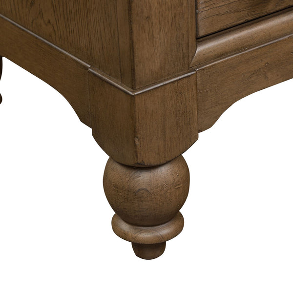 Americana Farmhouse Bedside Chest w/ Charging Station - 615-BR62