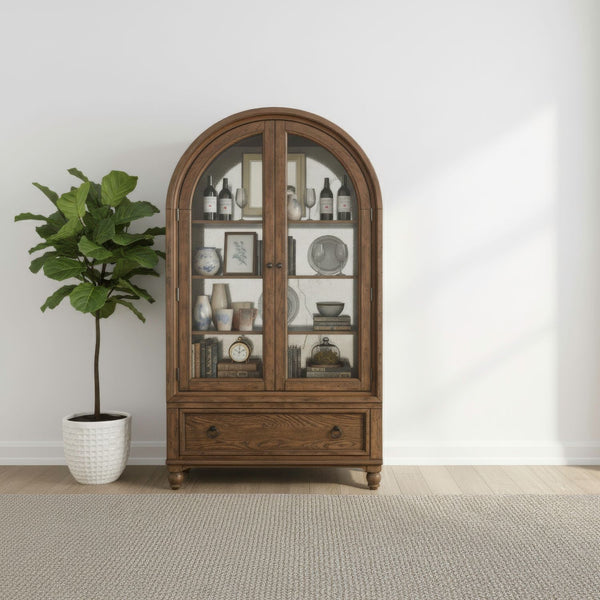 Americana Farmhouse Arched Display Cabinet - 615-DC4688