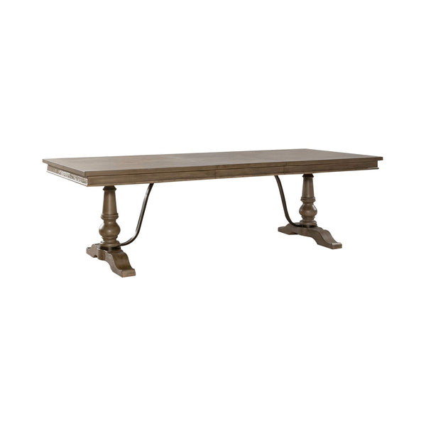 Americana Farmhouse 6 Piece Trestle Table Set - 615-DR-6TRS