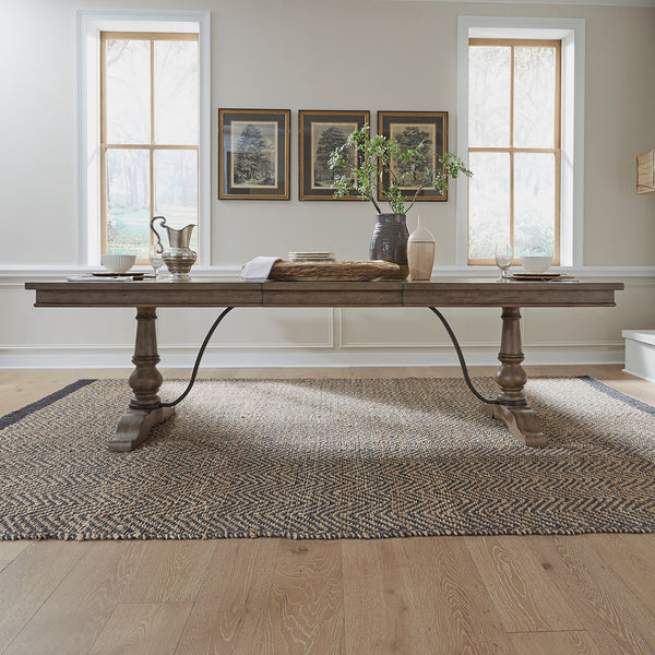 Americana Farmhouse Trestle Table Set - 615-DR-TRS