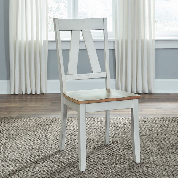 Lindsey Farm Splat Back Side Chair (RTA) - 62WH-C2500S