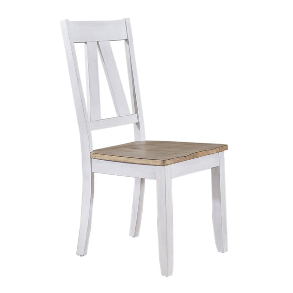 Lindsey Farm 5 Piece Trestle Table Set - 62WH-CD-5TRS