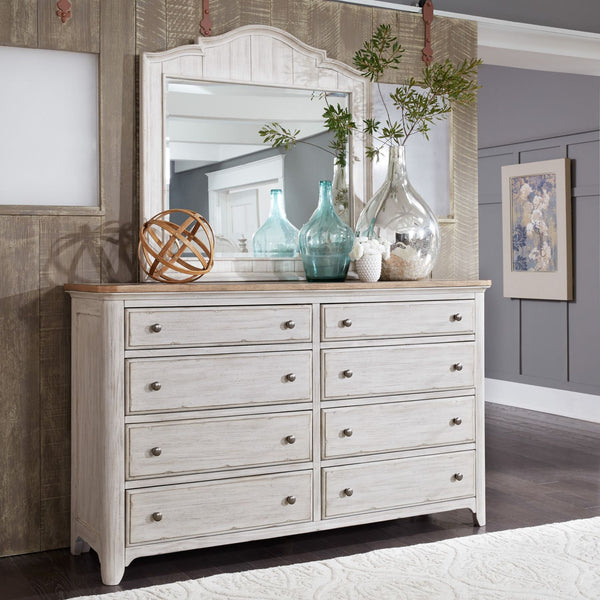 Farmhouse Reimagined King Poster Bed, Dresser & Mirror, Chest - 652-BR-KPSDMC