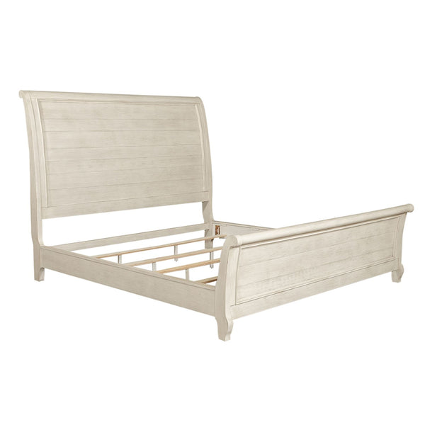 Farmhouse Reimagined King Sleigh Bed, Dresser & Mirror, Chest - 652-BR-KSLDMC