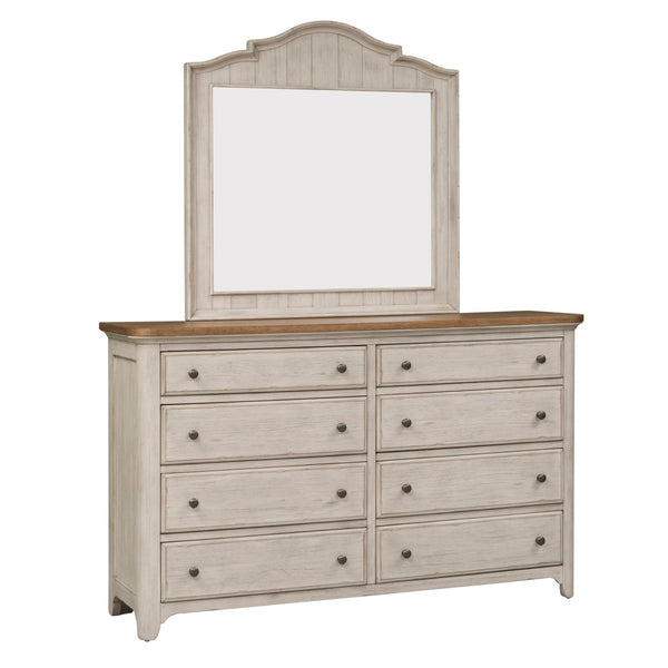 Farmhouse Reimagined King Sleigh Bed, Dresser & Mirror, Chest - 652-BR-KSLDMC