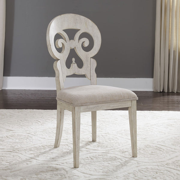 Farmhouse Reimagined 5 Piece Pedestal Table Set - 652-DR-5PDS