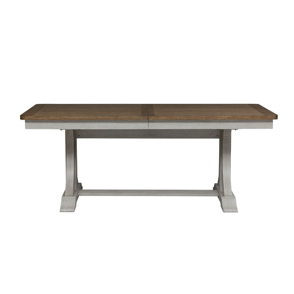 Farmhouse Reimagined Opt 5 Piece Trestle Table Set - 652-DR-O5TRS