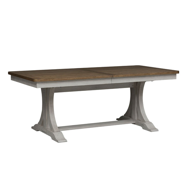 Farmhouse Reimagined Opt 5 Piece Trestle Table Set - 652-DR-O5TRS