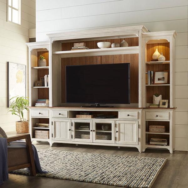 Farmhouse Reimagined Entertainment Center with Piers - 652-ENT-ECP