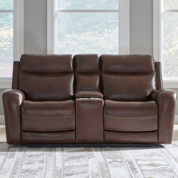 Blair Loveseat w/Console P2 & ZG - Cognac - 7005CG-22P