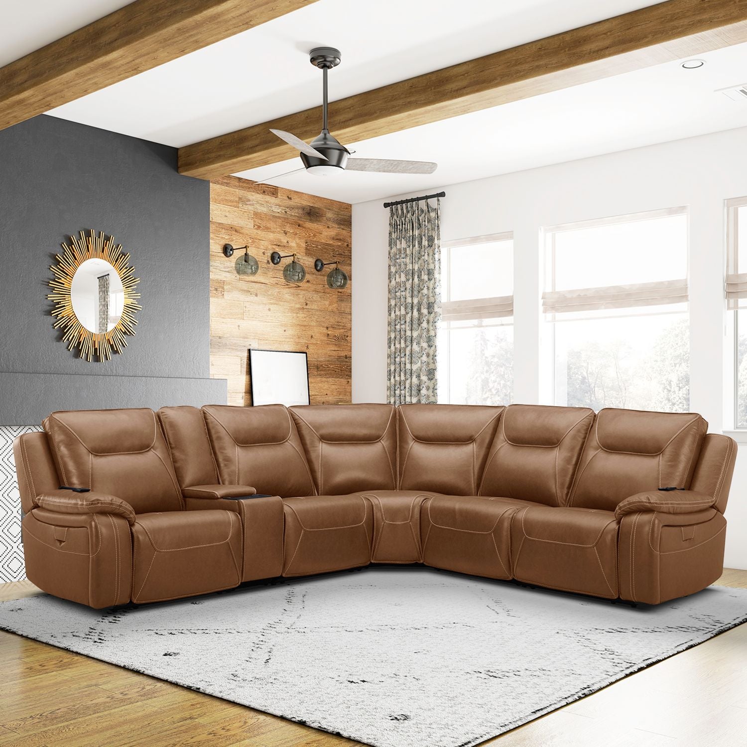 Callihan Heat & Massage 6 Piece Sectional