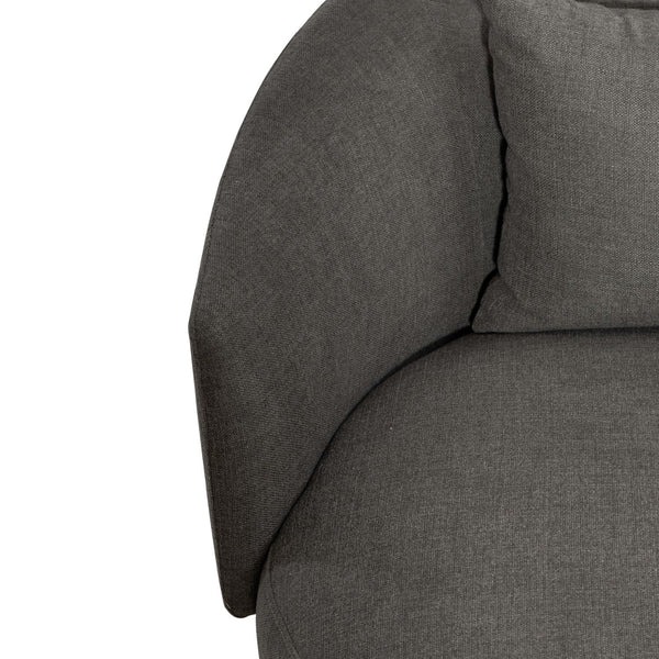 Haley Uph Swivel Cuddler Chair - Charcoal - 708-ACH15-GY