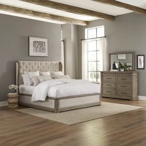 Town & Country 711-BR-KSHDM King Shelter Bed, Dresser & Mirror