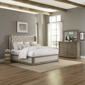 Town & Country 711-BR-QSHDM Queen Shelter Bed, Dresser & Mirror