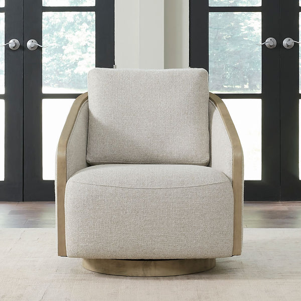Nora Uph Swivel Accent Chair - Light Brown - 722-ACH15