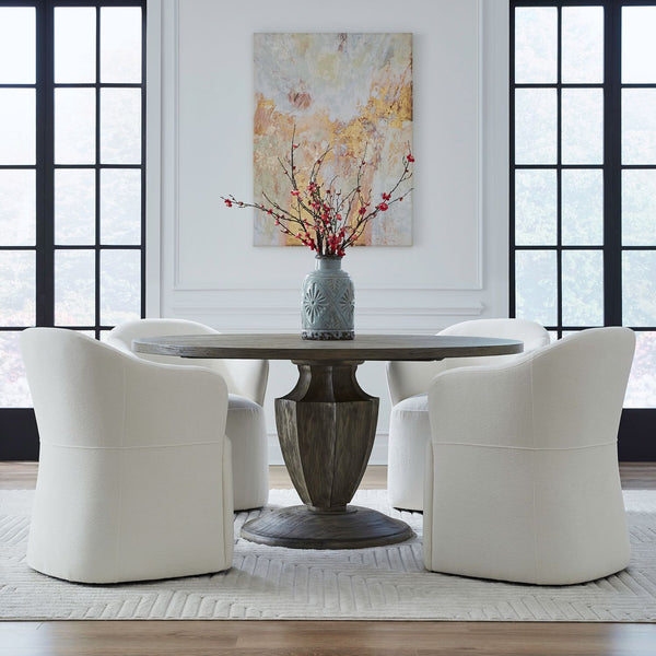 Accent Dining Chair w/ Casters - Ivory - 731-ADC90-IV