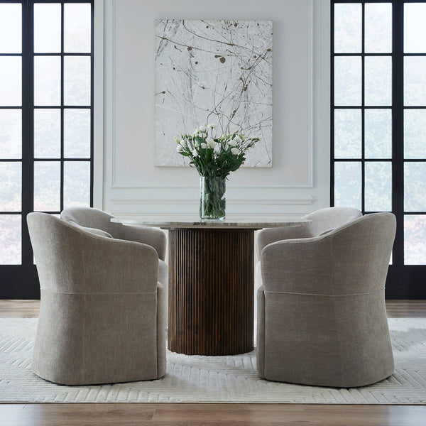 Accent Dining Chair w/ Casters - Truffle - 731-ADC90-TR