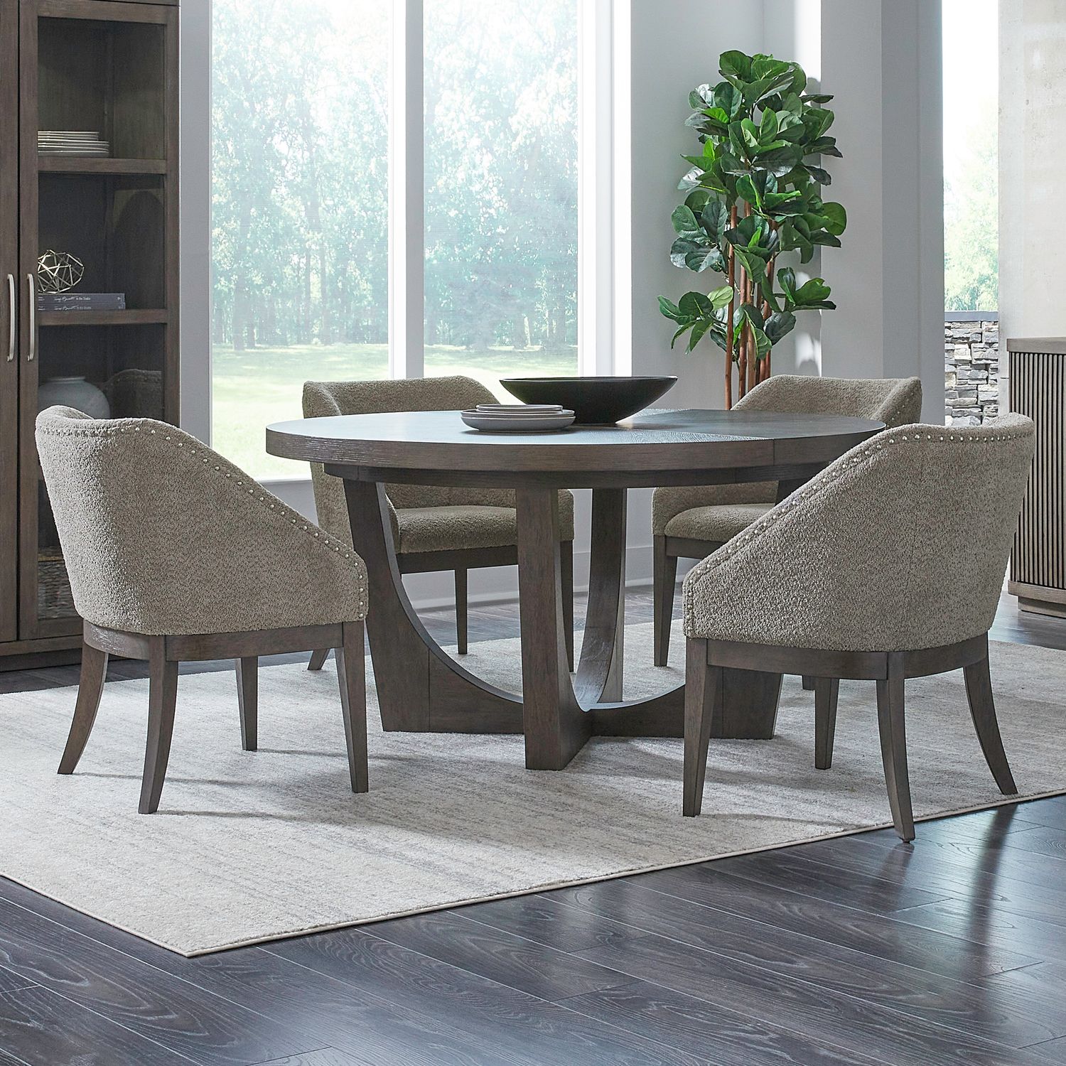 Cascade Falls 5 Piece Pedestal Table Set