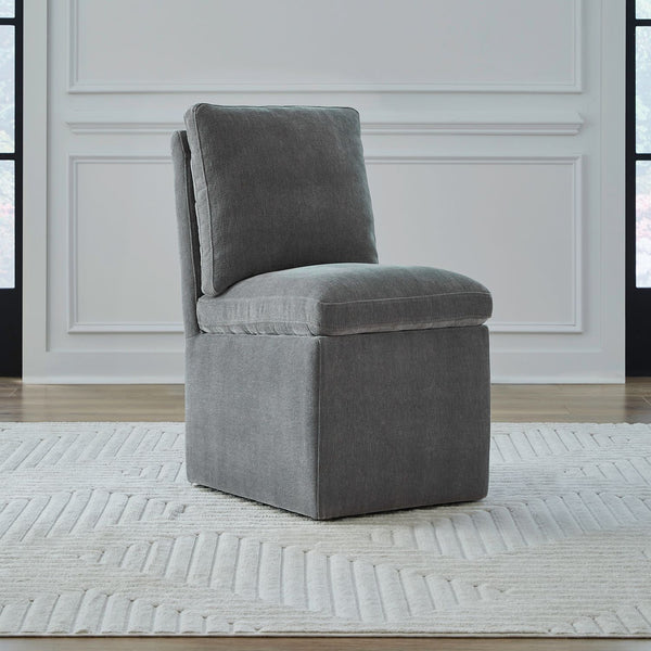 Accent Dining Chair w/ Casters - Sapphire - 733-ADC90-SP