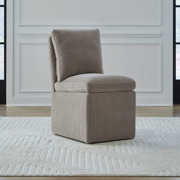 Accent Dining Chair w/ Casters - Truffle - 733-ADC90-TR