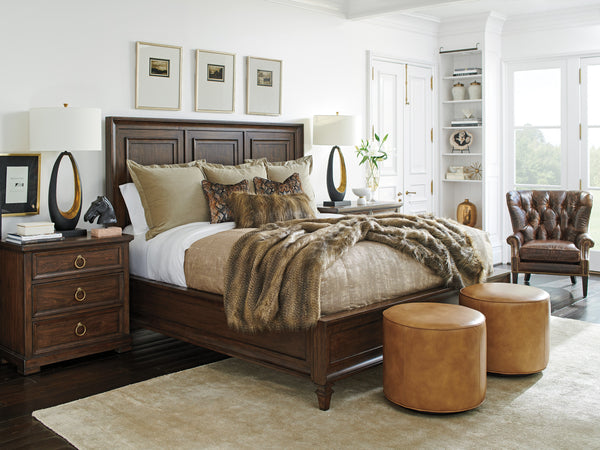 Waverly Leather Swivel Ottoman