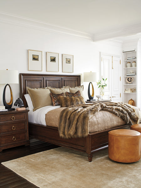Waverly Leather Swivel Ottoman