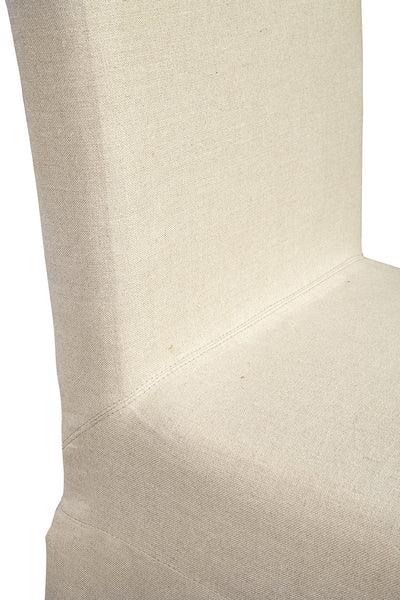 Linen Floor Length Slip Covered Parsons Chair - 70018F - image 3