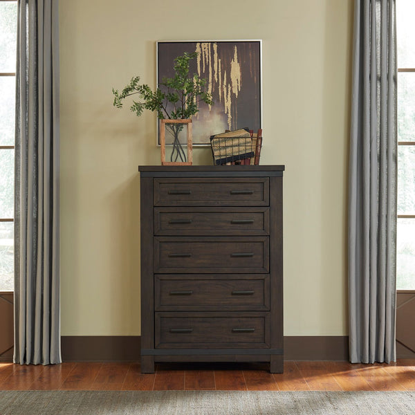 Thornwood Hills King Bookcase Bed, Dresser & Mirror, Chest, Night Stand - 759-BR-KBBDMCN