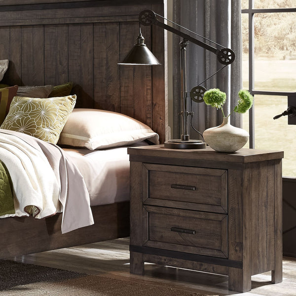 Thornwood Hills King Bookcase Bed, Dresser & Mirror, Night Stand - 759-BR-KBBDMN
