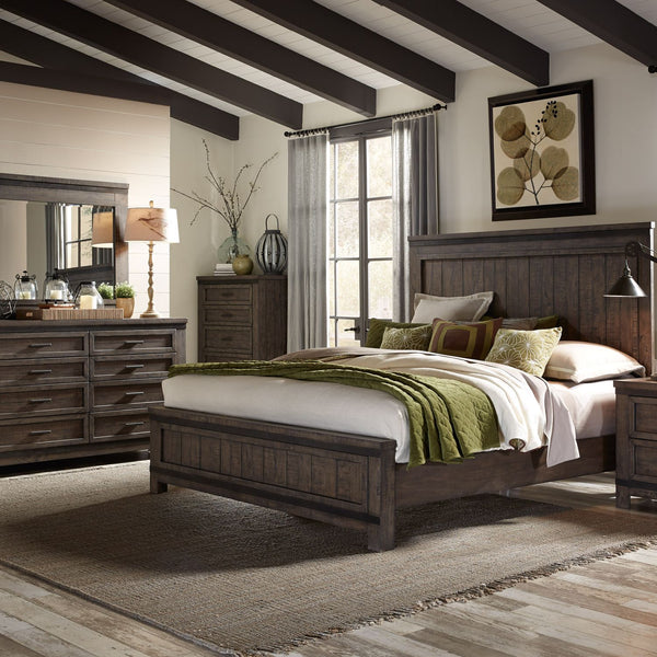 Thornwood Hills King Panel Bed, Dresser & Mirror, Chest - 759-BR-KPBDMC