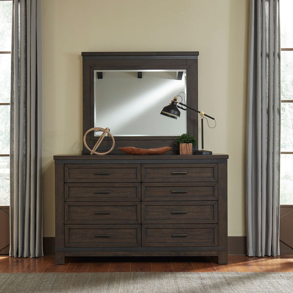 Thornwood Hills Queen Bookcase Bed, Dresser & Mirror, Night Stand - 759-BR-QBBDMN
