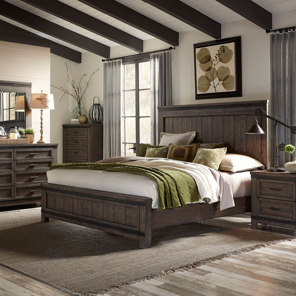 Thornwood Hills Queen Panel Bed, Dresser & Mirror, Night Stand - 759-BR-QPBDMN
