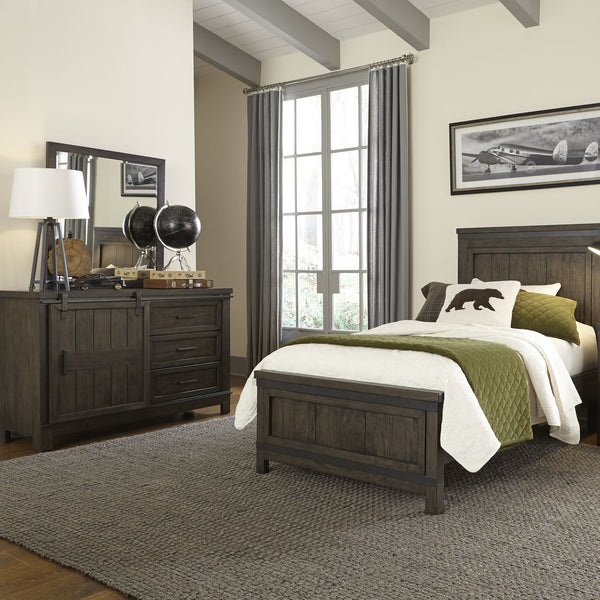 Thornwood Hills Full Panel Bed, Dresser & Mirror - 759-YBR-FPBDM