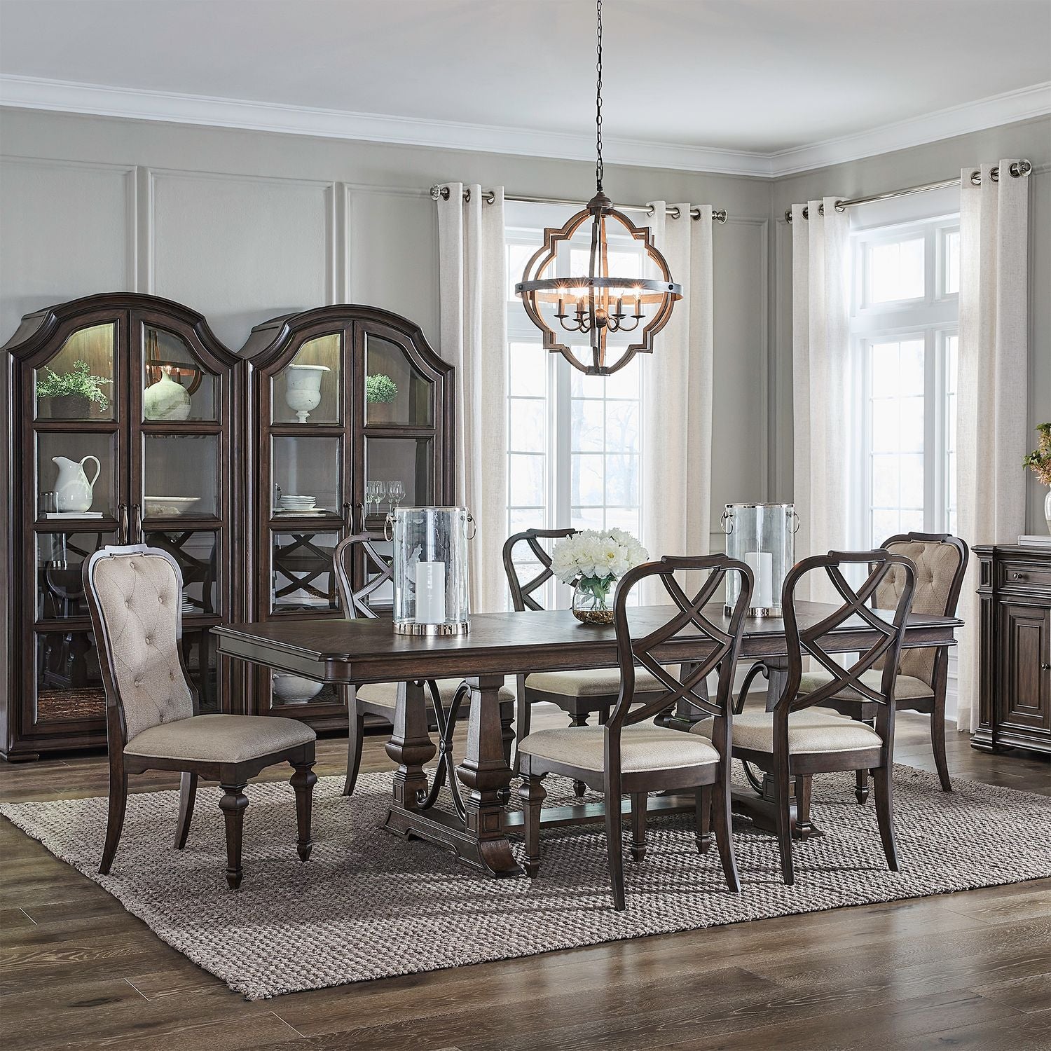 Provence Park Alt 7 Piece Trestle Table Set