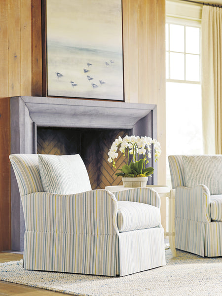 Palm Frond Swivel Chair