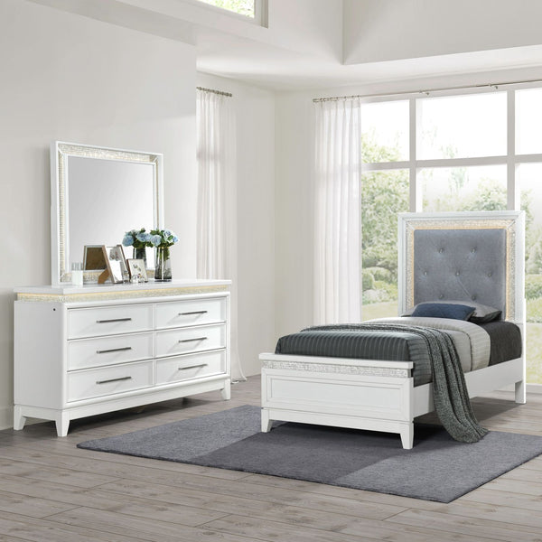 Reflections Full Uph Bed, Dresser & Mirror - 781-YBR-FUBDM