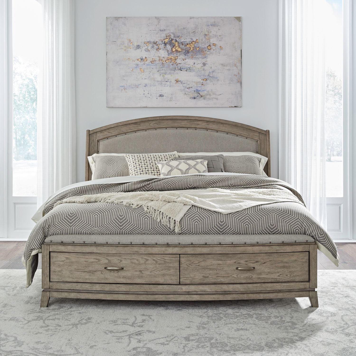 Avalon Queen Uph Storage Bed