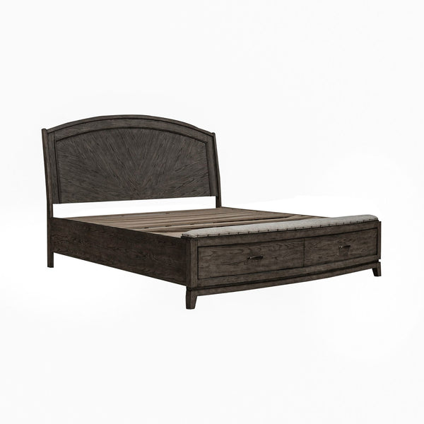 Avalon King Panel Storage Bed - 805B-BR-KPBS